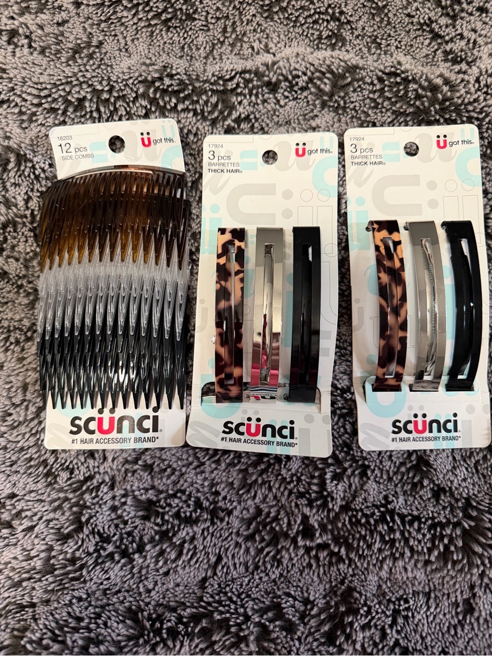 scunci Ombre Hair Combs and barrettes